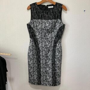 Calvin Klein Women's Black and Grey Dress